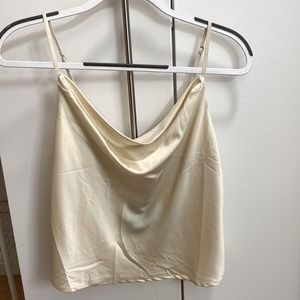 BRAND NEW CREAM COWL NECK TANK TOP w/ TAGS. Size small (could fit XS too)